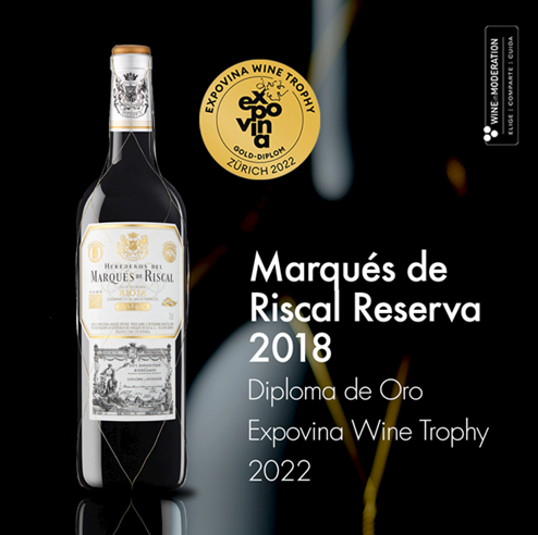 Marqués de Riscal Reserva 2018 Diploma de Oro en Expovina